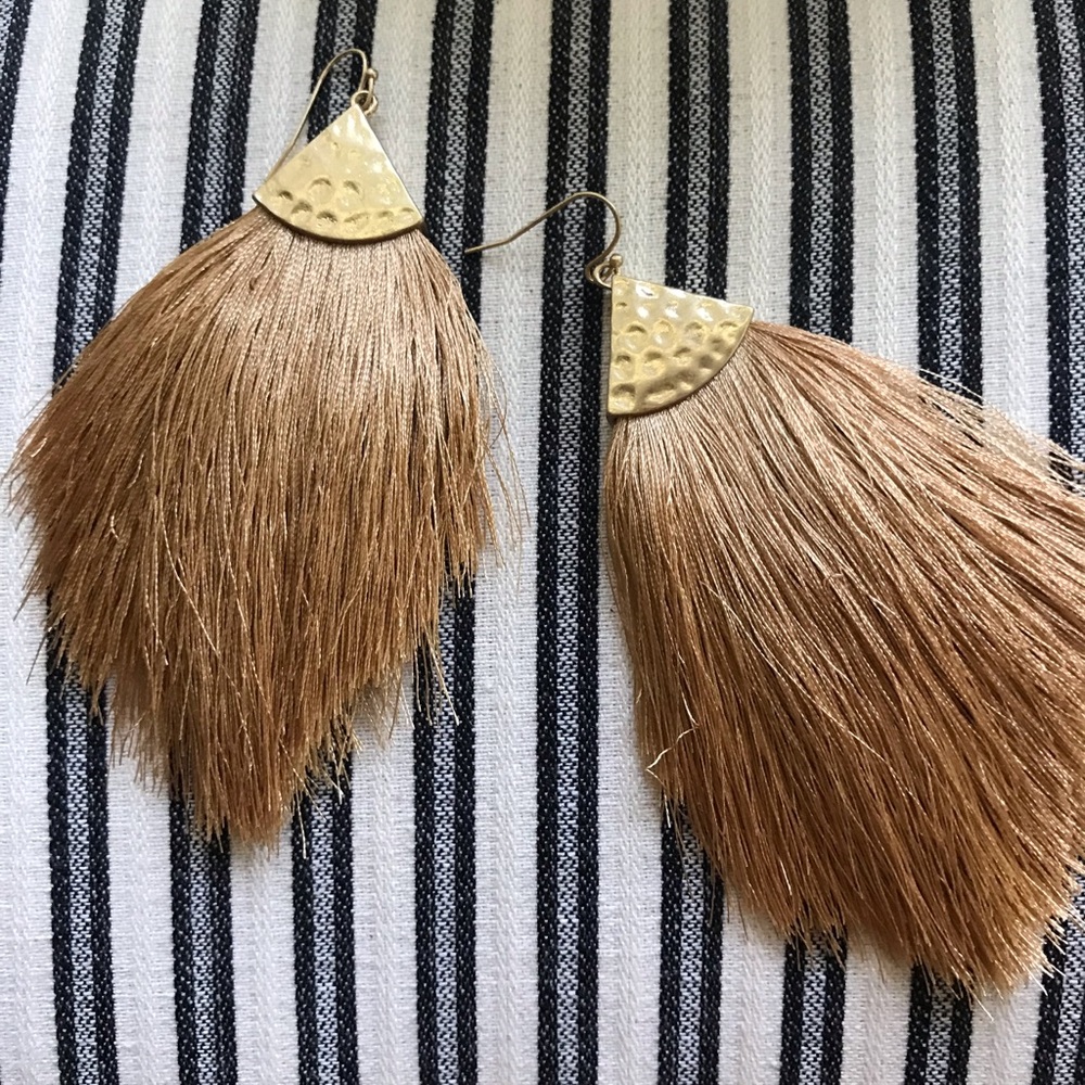 ••3 for $35•• Coffee Tassel Dangle Earrings